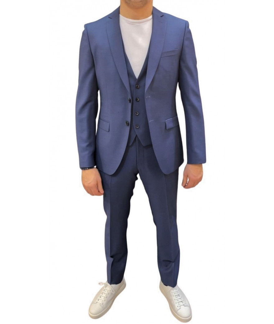 Costume 3 pièces bleu slim fit Hugo boss